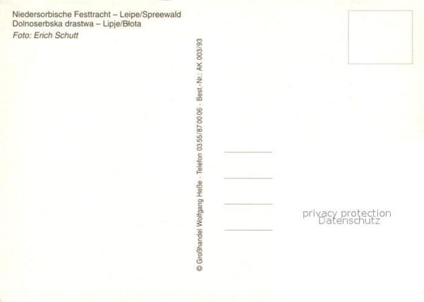 Trachten Niedersorben Leipe Spreewald – Bild 2