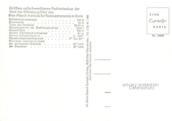 Astronomie Radioteleskop Effelsberg Eifel – Bild 2