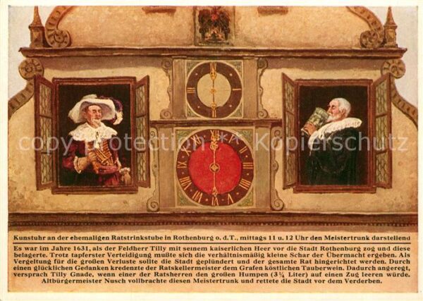 Uhren Kunstuhr Ratstrinkstube Rothenburg Taub