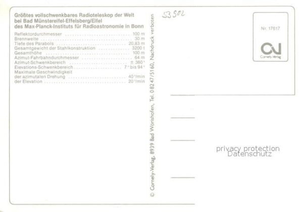 Astronomie Radioteleskop Effelsberg Eifel – Bild 2