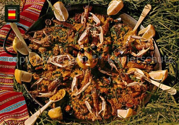 Lebensmittel Paella Valenciana Rezept