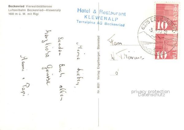 Seilbahn Beckenried Klewenalp Vierwaldstättersee – Bild 2