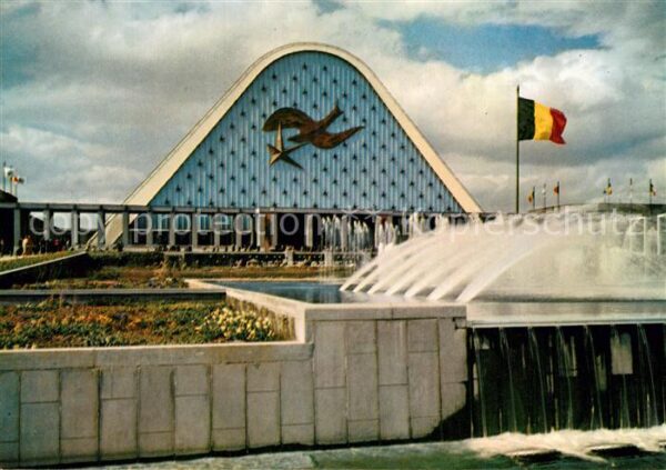Exposition Universelle Bruxelles 1958 Facade principale des Grands Palais