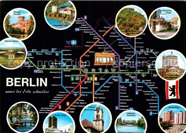 U-Bahn Subway Underground Metro Berlin Linien-Netz