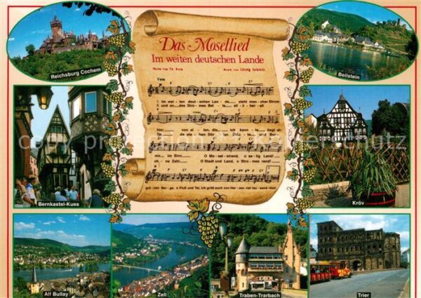 Liederkarte Das Mosellied Reichsburg Cochem Beilste