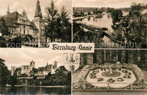 Bernburg Saale Saalepartie Blumenuhr