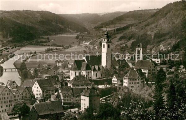 Horb Neckar Fliegeraufnahme Kirchenpartie
