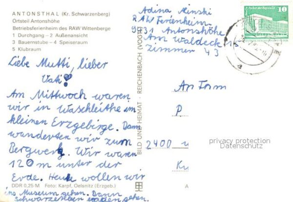Antonshoehe Breitenbrunn Ferienheim des RAW Wittenberge – Bild 2