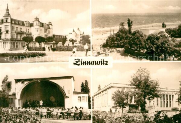 Zinnowitz Ostseebad FDGB-Heim Glückauf Strand Musikpavillon
