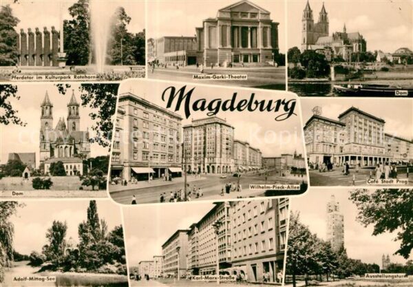 Magdeburg Pferdetor im Kulturpark Rotehorn Dom Ca