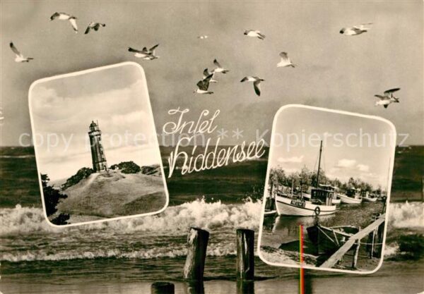 Insel Hiddensee Leuchtturm Hafen