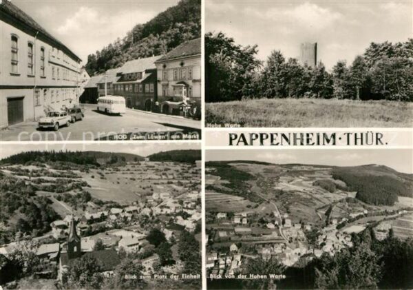 Pappenheim Thueringen HOG zum Löwen Fliegeraufnahme Platz der