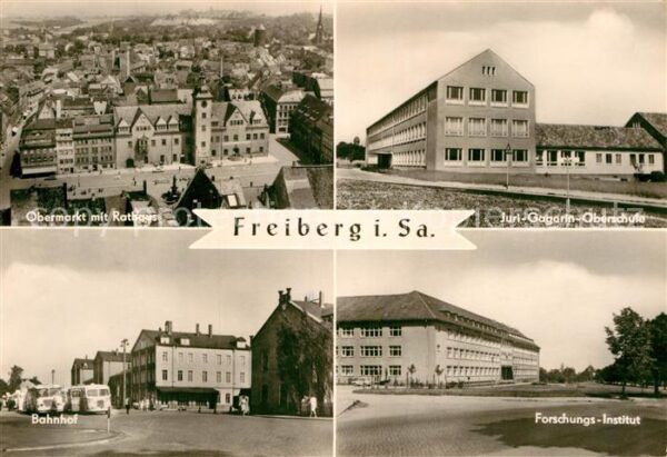 Freiberg Sachsen Fliegeraufnahme Obermarkt Rathaus Forsc