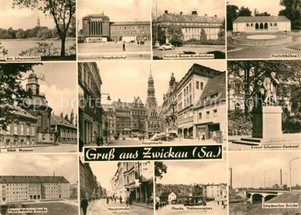 Zwickau Sachsen Schwanenteich Heinrich-Braun-Krankenhau