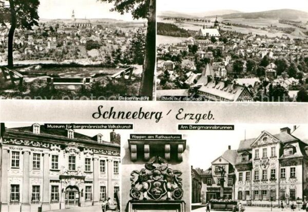 Schneeberg Erzgebirge Bergmannsbrunnen Museum für bermännisch
