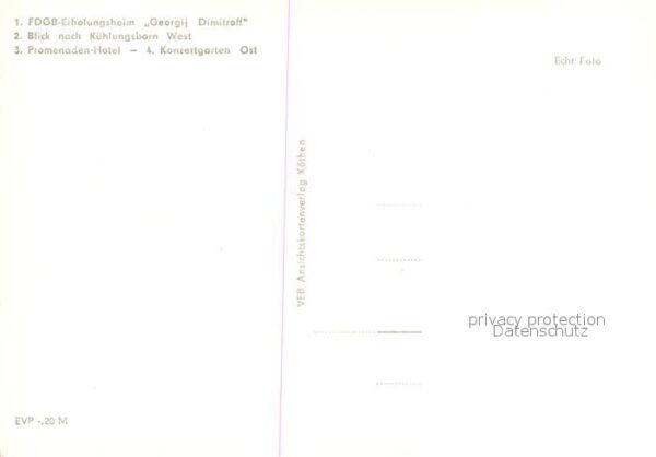 Kuehlungsborn Ostseebad Erholungsheim Georgij Dimitroff Promena – Bild 2