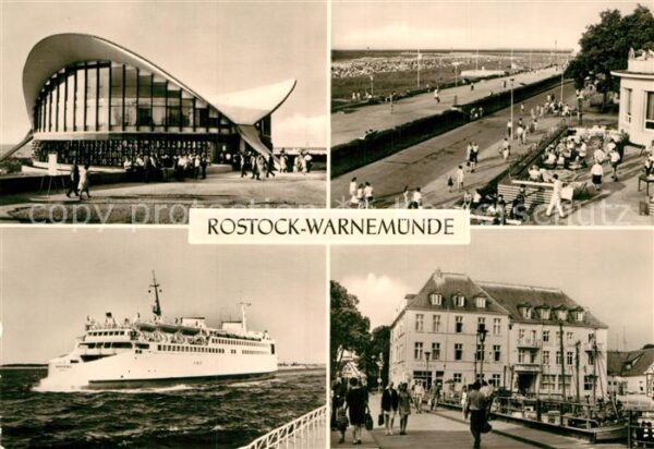 Warnemuende Ostseebad Restaurant Teepott Promenade Fährschiff