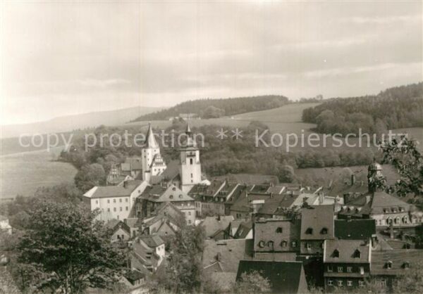 Schwarzenberg Erzgebirge Fliegeraufnahme mit Schloß