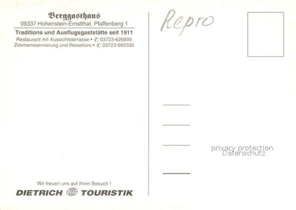 Ernstthal Repro Hohenstein Berggasthaus von 1911 – Bild 2