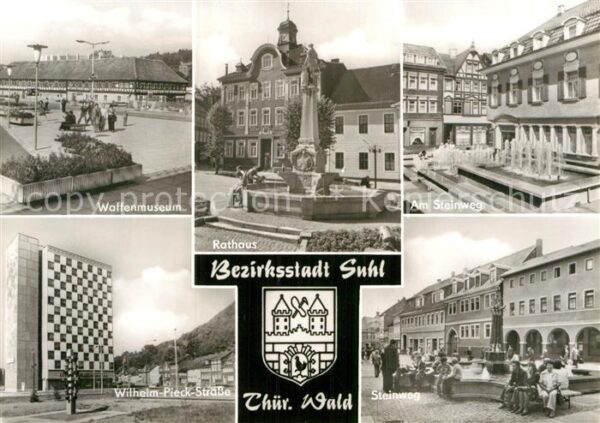 Suhl Thueringer Wald Waffenmuseum Steinweg Rathaus Wilhelm-P