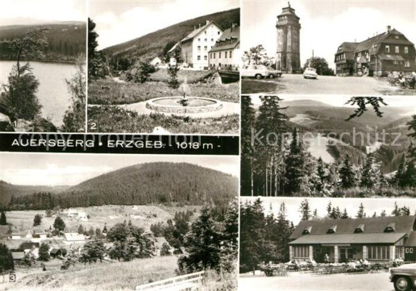 Auersberg Wildenthal Blick von Talsperre des Friedens Wilden