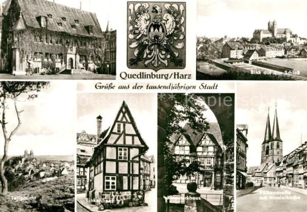 Quedlinburg Schloß Rathaus Finkenherd Klopstockhaus