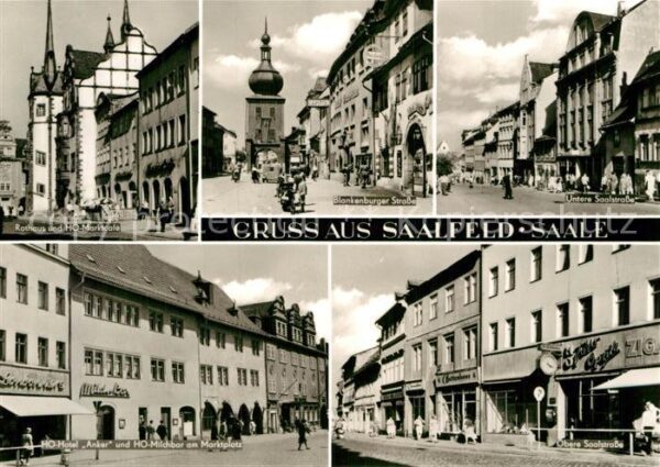 Saalfeld Saale Marktplatz MarktCafe Saalplatz Blankenb