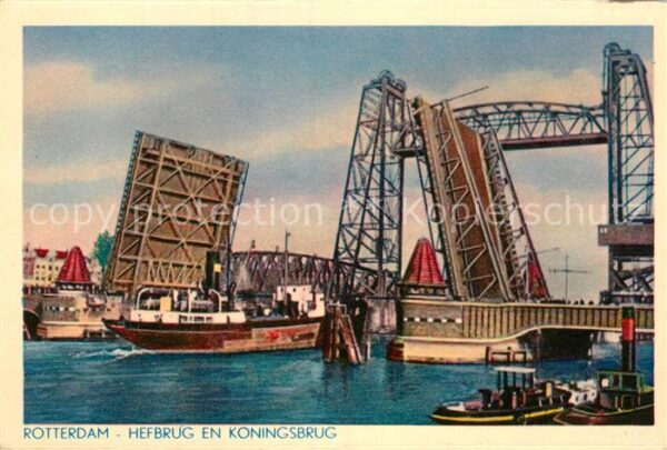 Rotterdam Hefbrug en Koningsbrug Hubbrücke