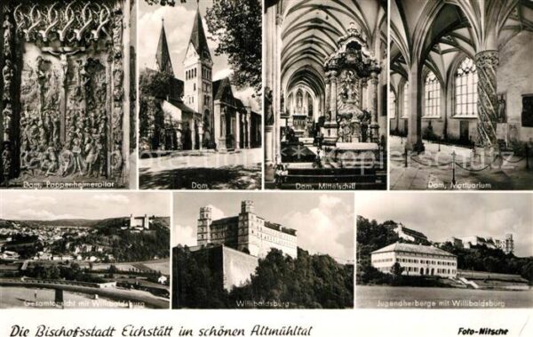 Eichstaett Oberbayern Dom Innenansichten Williboldsburg Jugen