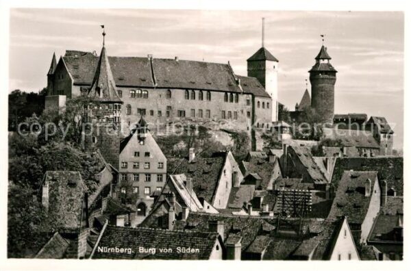 Nuernberg Altstadt Burg Blick von Süden
