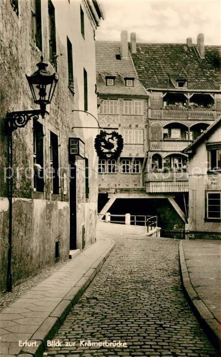 Erfurt Blick zur Krämerbrücke