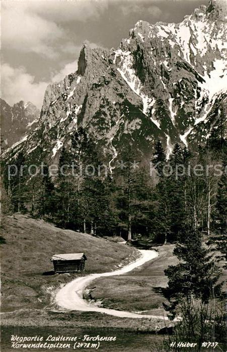 Lautersee Mittenwald Wegpartie Lautersee Ferchensee Karwende