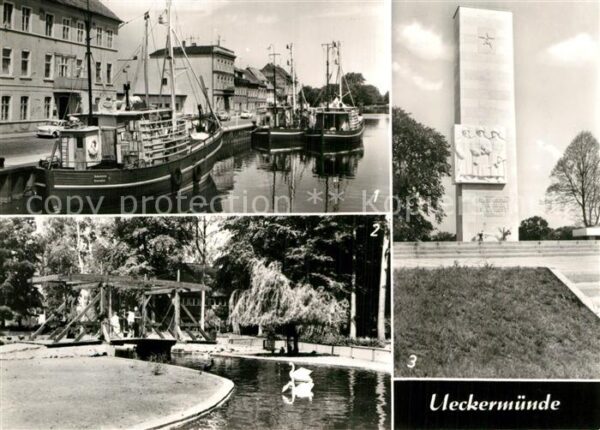 Ueckermuende Mecklenburg Vorpommern Fischkutter Hafen Tierpark Brücke Schwä