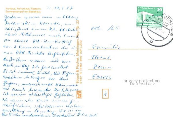 Bad Liebenstein Kurhaus Kulturhaus Postamt Brunnentempe – Bild 2