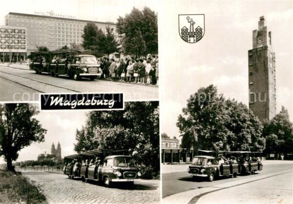 Magdeburg Minibusse des Kulturparkes Rotehorn Sta
