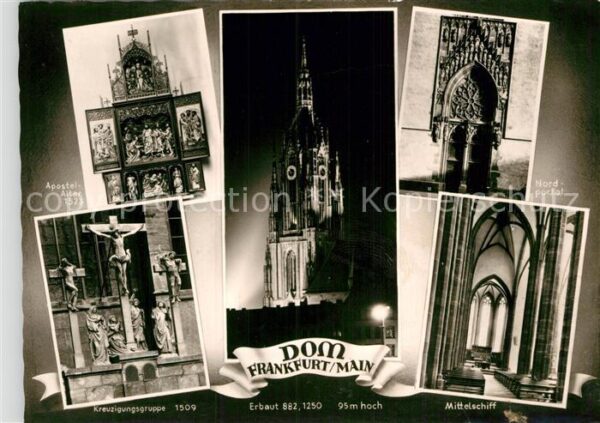 Frankfurt Main Dom Altar Kreuzigungsgruppe Portal Mitt