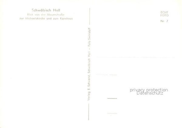 Schwaebisch Hall Blick von der Mauerstrasse zur Michaels – Bild 2