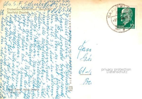 Saalfeld Saale Diabetiker Sanatorium Bergfried – Bild 2