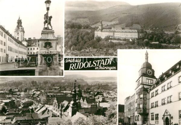 Rudolstadt Platz Brunnen Residenzschloss Heidecksb