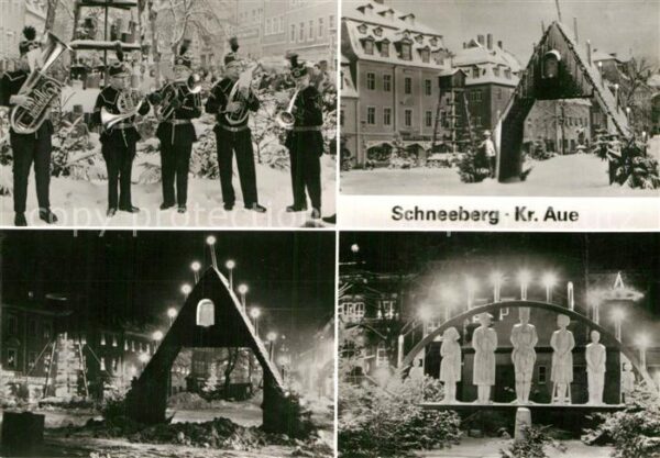 Schneeberg Erzgebirge zur Weihnachtszeit Weihnachtsmarkt Musi