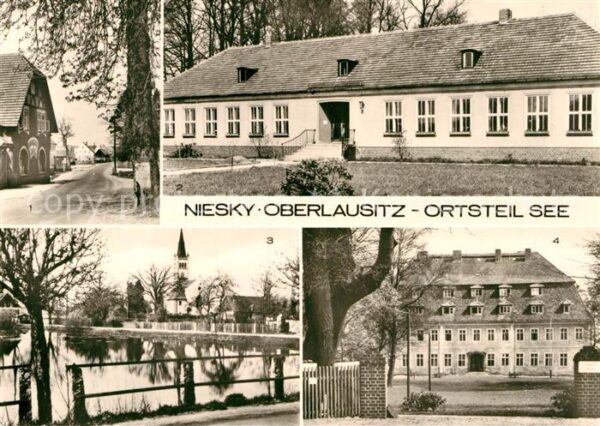 See Niesky Dorfstrasse Kindergarten Dorfteich Gene