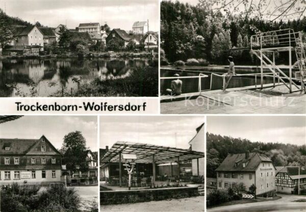 Wolfersdorf Trockenborn-Wolfersdorf Teilansicht Sommerbad Gaststätte Schüss