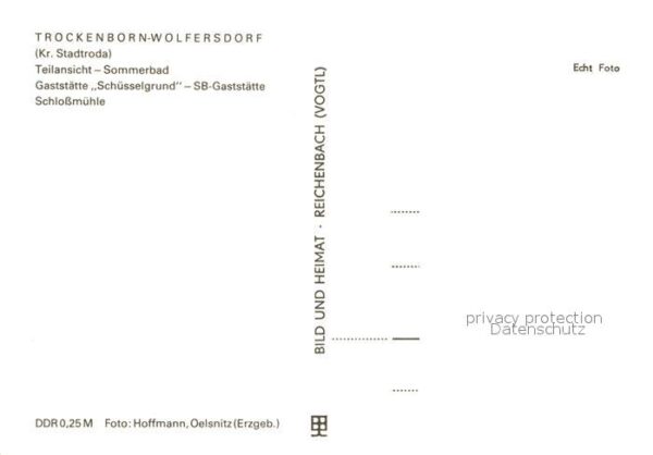 Wolfersdorf Trockenborn-Wolfersdorf Teilansicht Sommerbad Gaststätte Schüss – Bild 2