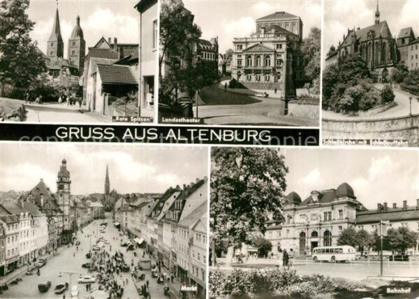Altenburg Thueringen Rote Spitzen Doppelturm Wahrzeichen Lan