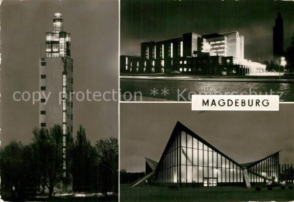 Magdeburg Aussichtsturm Stadthalle Ausstellungsze
