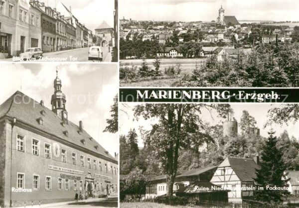 Marienberg Erzgebirge Zschopauer Tor Gesamtansicht Rathaus Ru