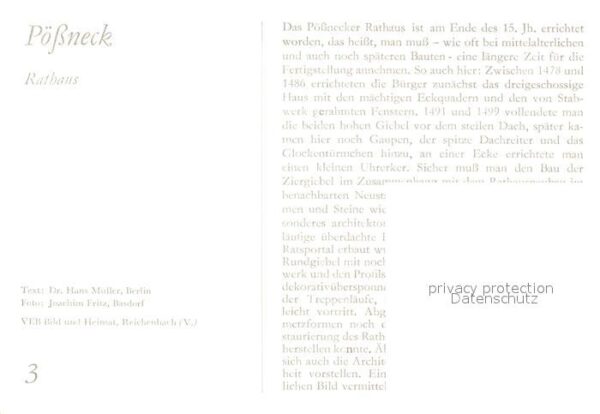 Poessneck Rathaus Historisches Gebäude Chronik – Bild 2