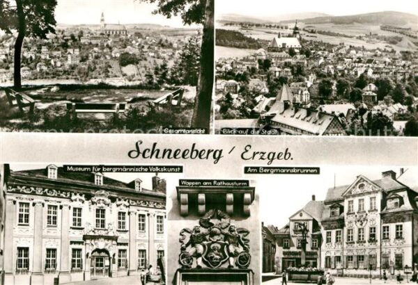 Schneeberg Erzgebirge Gesamtansicht Stadtpanorama Museum berg