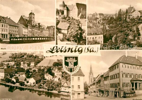 Leisnig Markt Malerwinkel Teilansicht Kirchstra