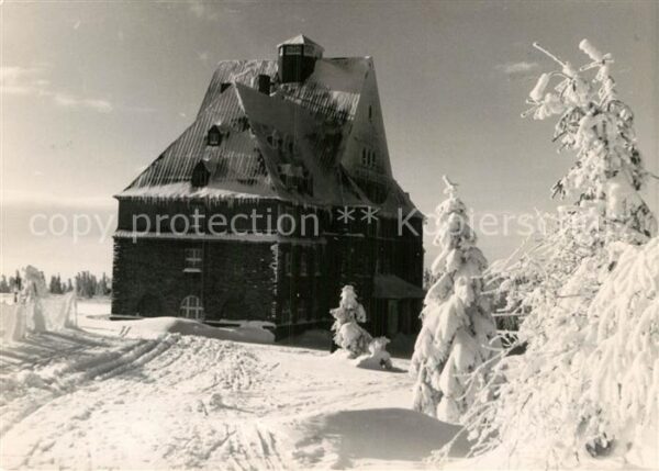 Oberwiesenthal Erzgebirge Höhensanatorium Sachsenbaude im Winter